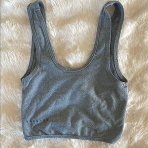 EUC. Agent 84   Provocateur Gray Twist Front Crop Top #33